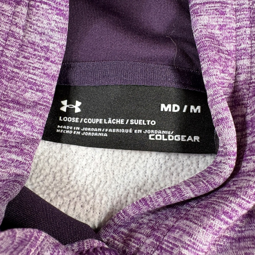 Under Armour Hoodie Women Medium Purple ColdGear Storm Loose Fit Pullover 388 - Picture 6 of 8